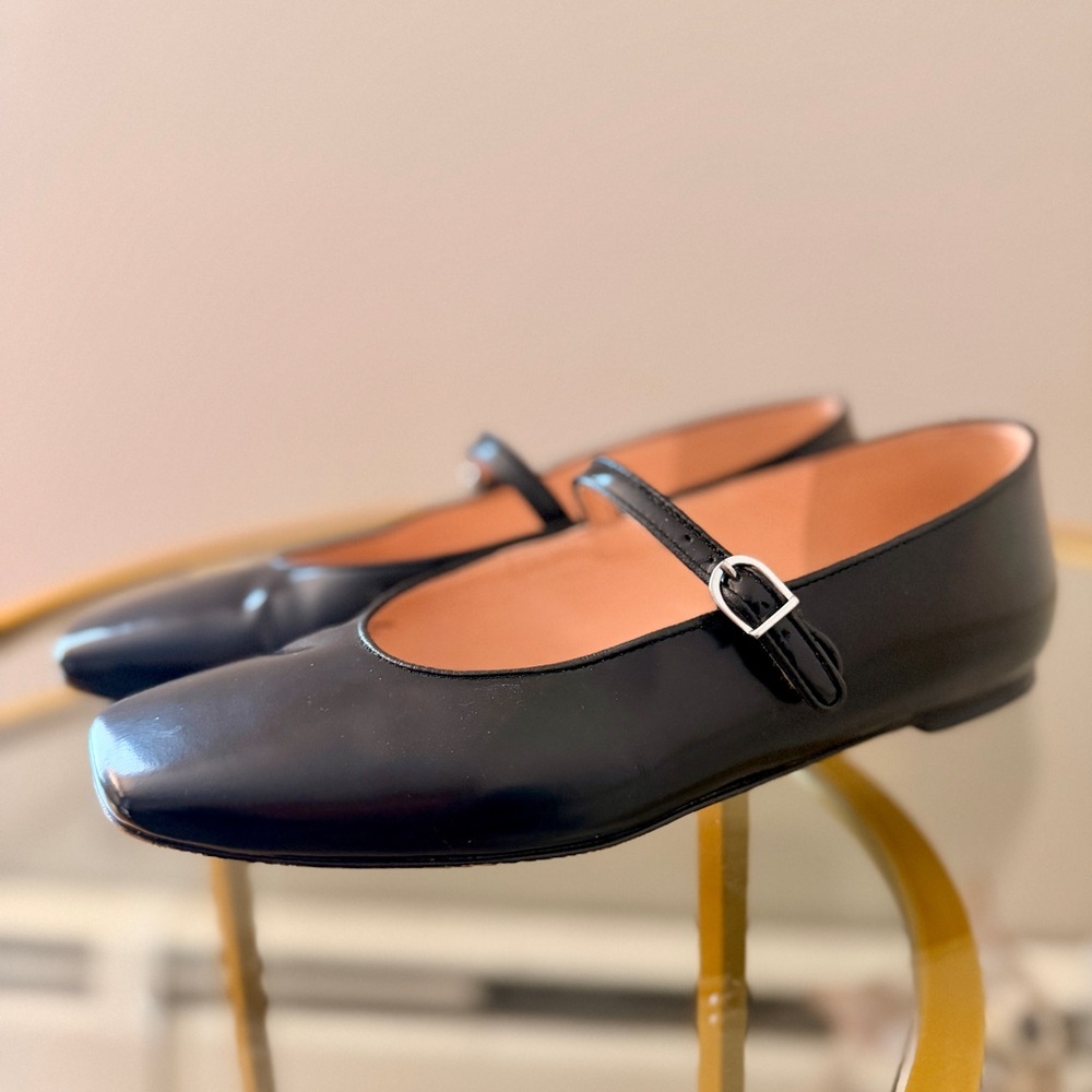 J. Crew Black Mary Jane Flats